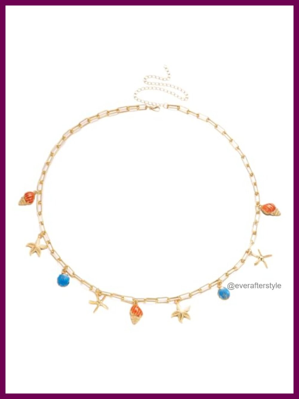 Gold Alloy Starfish Shell Pendant Body Chain Beach Bikini Jewelry